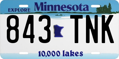 MN license plate 843TNK