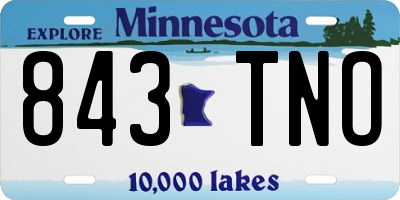 MN license plate 843TNO