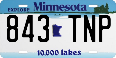 MN license plate 843TNP