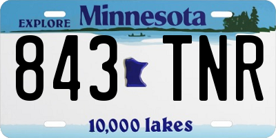 MN license plate 843TNR