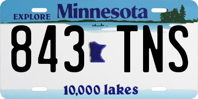 MN license plate 843TNS