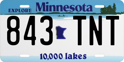 MN license plate 843TNT