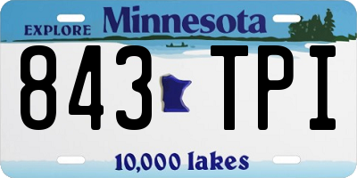 MN license plate 843TPI