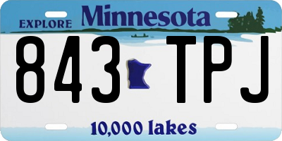 MN license plate 843TPJ