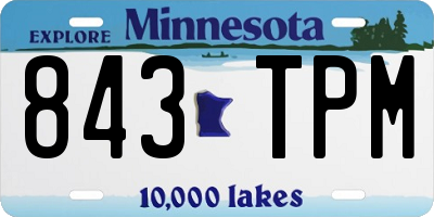 MN license plate 843TPM