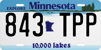 MN license plate 843TPP