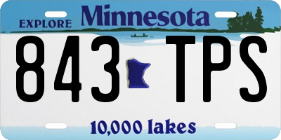 MN license plate 843TPS