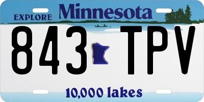 MN license plate 843TPV