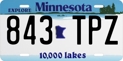 MN license plate 843TPZ
