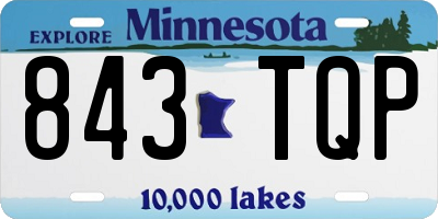 MN license plate 843TQP