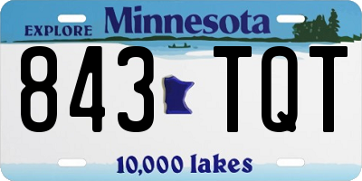 MN license plate 843TQT