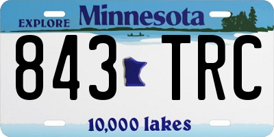MN license plate 843TRC