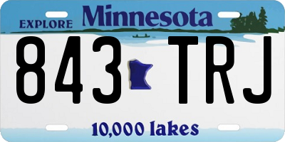 MN license plate 843TRJ