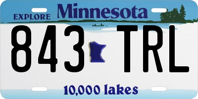 MN license plate 843TRL
