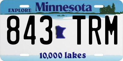 MN license plate 843TRM
