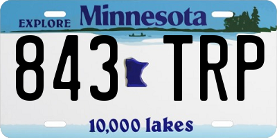 MN license plate 843TRP
