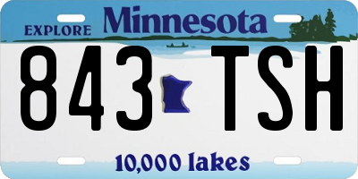 MN license plate 843TSH