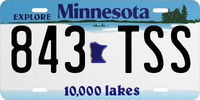MN license plate 843TSS