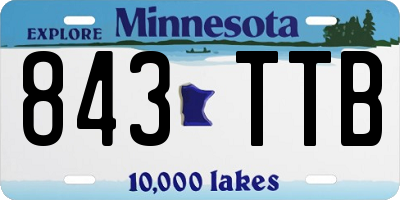 MN license plate 843TTB