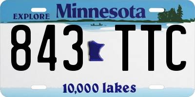 MN license plate 843TTC