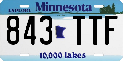 MN license plate 843TTF