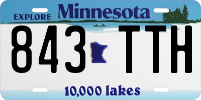 MN license plate 843TTH