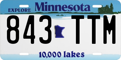 MN license plate 843TTM