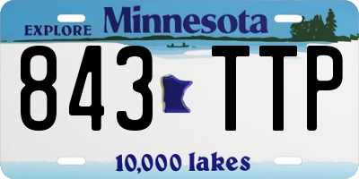 MN license plate 843TTP