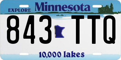 MN license plate 843TTQ