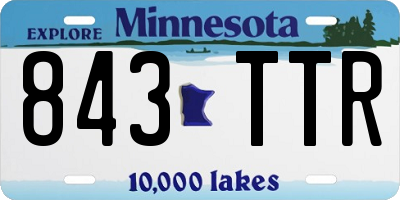 MN license plate 843TTR