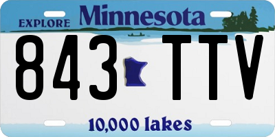 MN license plate 843TTV