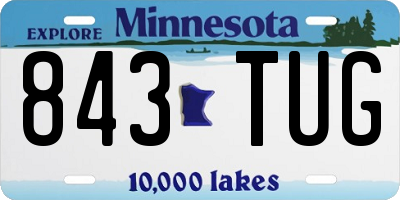 MN license plate 843TUG
