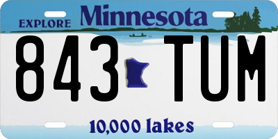 MN license plate 843TUM