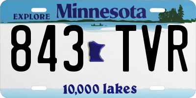 MN license plate 843TVR