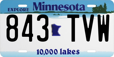 MN license plate 843TVW