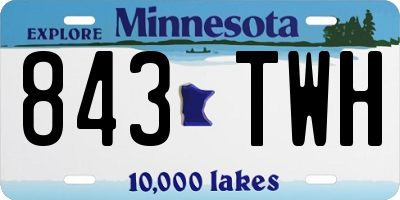 MN license plate 843TWH