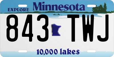 MN license plate 843TWJ
