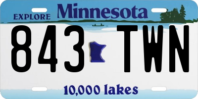 MN license plate 843TWN