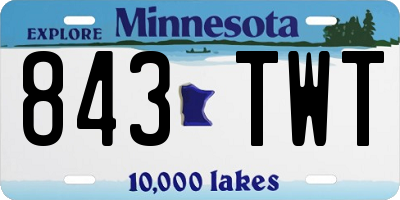 MN license plate 843TWT