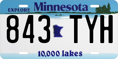 MN license plate 843TYH