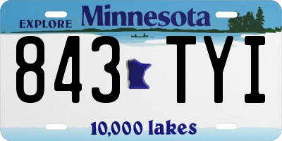 MN license plate 843TYI