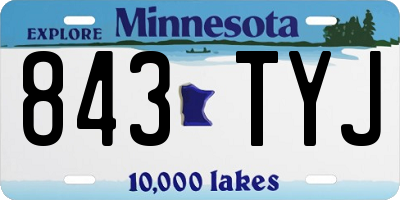 MN license plate 843TYJ