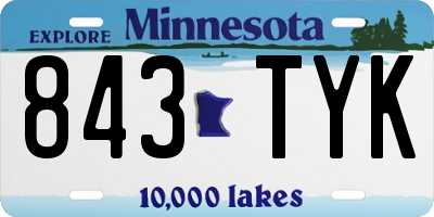 MN license plate 843TYK