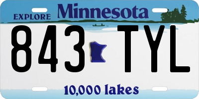 MN license plate 843TYL