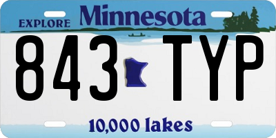 MN license plate 843TYP