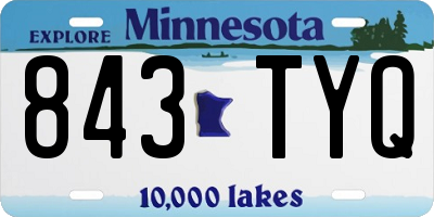 MN license plate 843TYQ