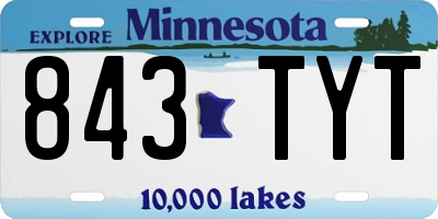 MN license plate 843TYT