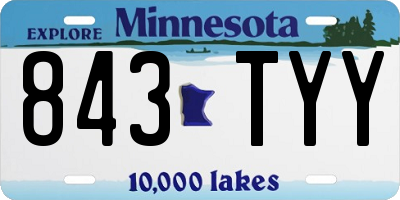 MN license plate 843TYY