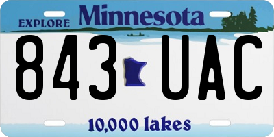 MN license plate 843UAC