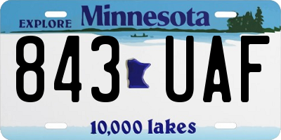 MN license plate 843UAF